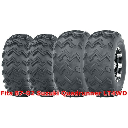 Set 4 ATV tires 22x8-10 Front & 25x12-10 Rear 87-02 Suzuki Quadrunner (Best Tires On Front Or Rear)