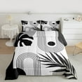 thumbnail image 2 of Homewish Vintage Geometric Striped Bedding Comforter Set,Modern Minimalist Art Twin Comforter Sets,White Black Bedding Set For Men Women,Microfiber Bedroom Decor Reversible,2-Piece, 2 of 8
