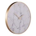thumbnail image 1 of SEI Furniture Lenzienne Decorative Wall Clock in White/Gold/Gray Veining, 1 of 3