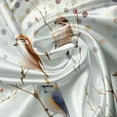 thumbnail image 4 of Ambesonne Bird Print Valance & Curtain 3 Pcs Set, Fall Branches Polka Dots, 55"x30", Pastel Brown Purpleblue, 4 of 7
