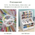 thumbnail image 3 of Organizador de escritorio de madera con cajones, caja blanca para portalápices de bricolaje de gran capacidad, estante de almacenamiento de escritorio, organizador de escritorio para oficina, hogar y, 3 of 6