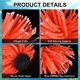 thumbnail image 2 of Uxcell 2-Pack Decoración de Anémona de Mar Artificial, 3.2" Coral de Silicona para Acuario, Adorno para Acuario [Naranja], 2 of 6