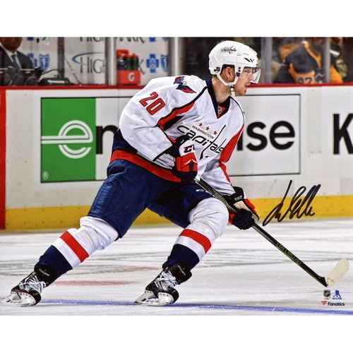 Lars Eller Washington Capitals Autographed 8" x 10" White Jersey Skating Photograph No Size by Fanatics Authentic