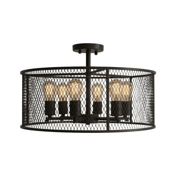 Rimini 6-Light Flush Mount Ceiling Light Matte Black Finish