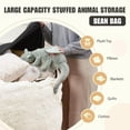 thumbnail image 3 of Ambitelligence Large Bean Bag Chair Cover, Plush Bean Bags Chairs Cover Only Without Filler Included, Beanbag Chairs for Adults, Teens, Kids, White 5FT, 3 of 7