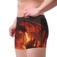 thumbnail image 2 of Pofeuu Fiery Dragons Castle Attack Print Men’s Boxer Briefs, Moisture-Wicking Underwear, Regular,Trunk-XX-Large, 2 of 5