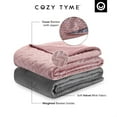 thumbnail image 4 of Nalah 100% Cotton Weighted Blanket - 8 Pounds, Calm Sleeping, Quilted Cover, 48" x 72", Blush, 4 of 10