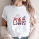 thumbnail image 3 of Camiseta de Cuello de la Tripulación de la Impresión Del Día de la Independencia de las Mujeres, Camiseta Casual Elegante para las Mujeres, 3 of 3