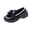 Black, variant on Hurxie Bow Loafers for Women's Patent Leather Chunky Heel Dress Shoes Elegant Round Toe Platform Casual Work School Shoes for Business Office Everyday Wear Black 6
