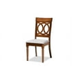 thumbnail image 3 of Baxton Studio Jessie Modern and Contemporary Grey Fabric Upholstered and Walnut Brown Finished Wood 7-Piece Dining Set, 3 of 7