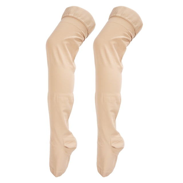 Chaussettes de Compression Sans Orteils, 3TG Beige Bas de Compression Ouverts Hg Bas de Compression Durabilité Prolongée