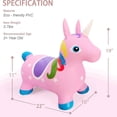thumbnail image 2 of TAETOE Inflatable Bouncy Animals Hopper and Unicorn for Toddlers, Ride on Jumping Bounce Toys, Birthday Gift for 18 Months 2 3 4 5 Year Old, 2 of 5