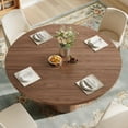 thumbnail image 3 of Round Dining Table for 6, LEGAHOME 47in Kitchen Dining Table with 1.1in Thick Tabletop, Wood Circle Pedestal Table for Dining Room, Walnut(Only Table), 3 of 8