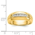 thumbnail image 2 of 14K Yellow Gold Ring Band Men's Diamond Round Mens, Size 8, 2 of 2
