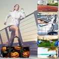 thumbnail image 6 of Pumpkin Sports Bag with Shoe Bag, Yoga Bag, Travel Tote, Duffle Bag, Size 17.7 Inches. Interior Zipper Pocket. Large Capacity., 6 of 6