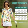 thumbnail image 7 of Uorisanigo Colorful Easter Bunny Women's Golf Shirt Versatile Moisture Wicking Casual Tennis Activewear Comfortable Breathable 3/4 Sleeve Athletic Tops with Zip Up Collar for Women, 7 of 7