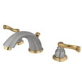 thumbnail image 1 of Kingston Brass KB8969FL Royale Poignée de Robinet à Large Diffusion, Nickel Satiné & Laiton Poli, 1 of 1