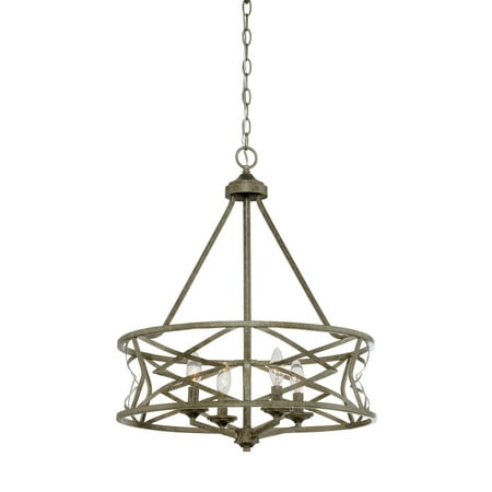 

Millennium Lighting Lakewood 4 Light Chandelier Ceiling Fixture in Antique Silver