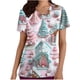thumbnail image 1 of Tops Cortos para las Mujeres Impreso Bolsillo V-Cuello Enfermera Estilo Blusa, Casual Y Cómodo Manga Corta Superior, 1 of 5