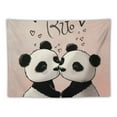 thumbnail image 5 of Orinice Panda Bears Hearts Cute and Funny Tapestry Wall Hanging Unique Style Graphic Tapestries Home Wall Decor Art for Living Room Bedroom Apartment Farmhouse Dorm 40x60inch, 5 of 6