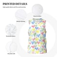 thumbnail image 3 of Rocae Hand Drawn Colored Hearts for Men's Basketball Jersey Lightweight and Breathable Athletic Tank Top,Quick-Drying Sports Jersey Medium, 3 of 9