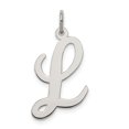 thumbnail image 1 of 925 Sterling Silver Dainty Letter L Initiale Nom Monogramme Collier Pendentif Pendentif, 1 of 6
