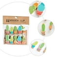 thumbnail image 3 of EeaseCA 10pcs Cactus Wooden Photo Clips Photo Display Clamps Picture Clip with 1pc Rope, 3 of 8