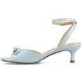thumbnail image 2 of Journee Womens Jennifer Kitten Heel Ankle Strap Open Toe Dress Sandals, 2 of 9