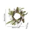 thumbnail image 3 of Luoshdecor Artificial Norfolk Pine Candle Rings Wreaths ,Xmas Berries & Pinecone Candle Holder for Winter Home Kitchen Table Centerpiece Decor, 3 of 6