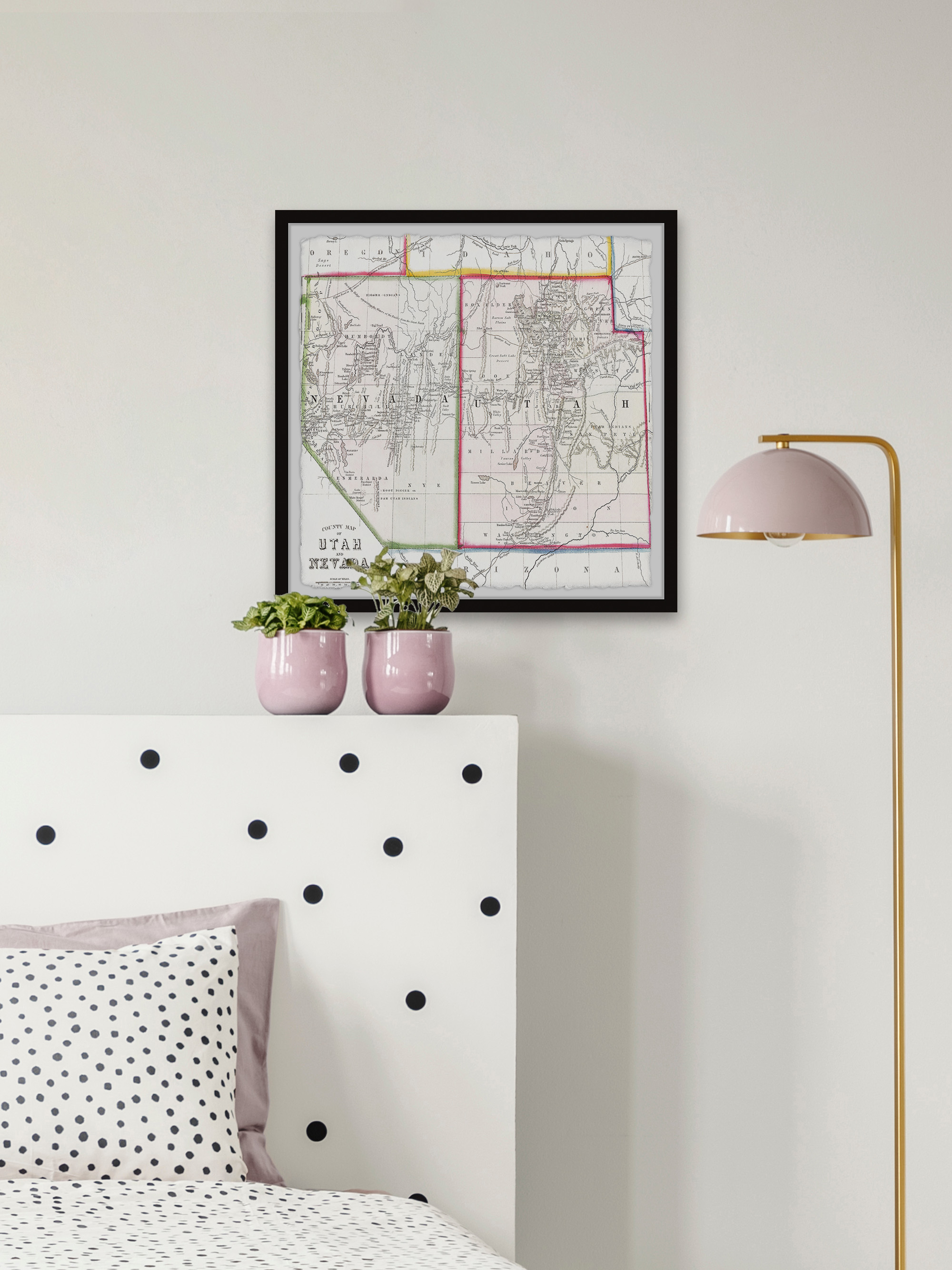 Marmont Hill Utah Nevada II Framed Wall Art, 12" x 12"