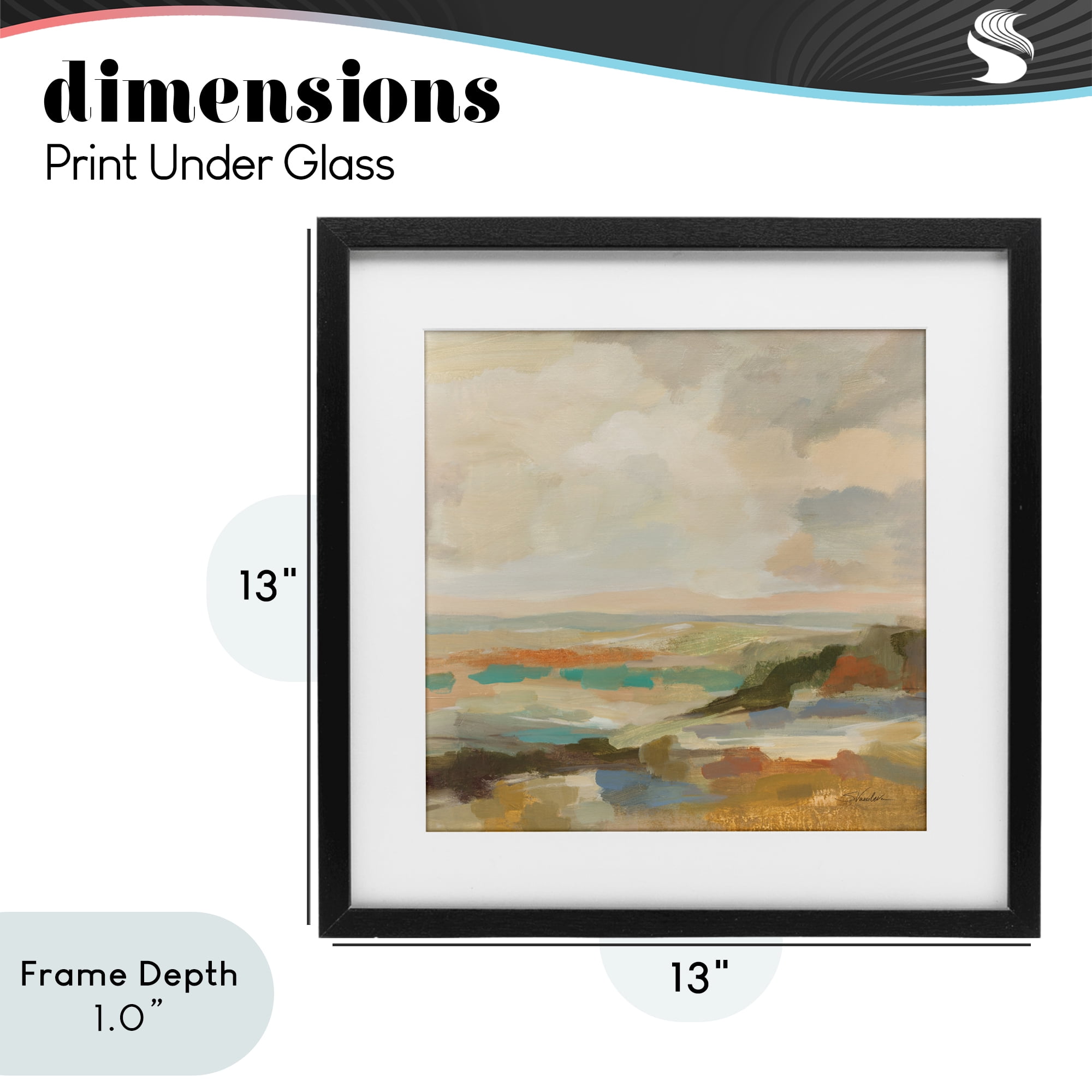 Stupell Industries Muted Harmony Palette Black Framed Print Under Glass, design by Silvia Vassileva