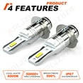 thumbnail image 3 of White Headlights For Yamaha Raptor 125 250 660R 700R YFM660R LED Bulbs 6000K 80W, 3 of 13