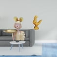 thumbnail image 2 of Estatua de niña, bandeja para llaves, escultura de pollo, figura decorativa de resina animal con bandeja funcional, apta para exhibición de escritorio, 2 of 8