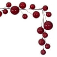 thumbnail image 3 of Vickerman 10' Red Pearl Branch Ball Wire Garland., 3 of 4