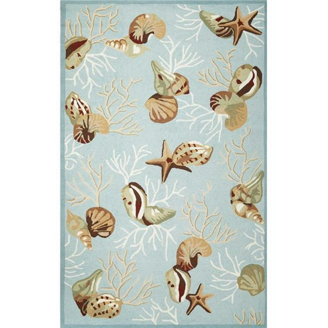 HomeRoots 352607 Tapis en Polyester Bleu 5 x 7 Pi 6 Po