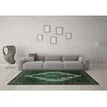 thumbnail image 3 of Ahgly Company Indoor Rectangle Persian Turquoise Blue Traditional Area Rugs, 2' x 5', 3 of 4