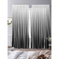 thumbnail image 4 of Black White Semi Sheer Curtains 108 Inch Length 2 Panels Set, Ombre Gradient Striped Minimalist Texture Sheer Kitchen Curtain Privacy Voile Window Curtain for Living Room Bedroom Rod Pocket Drapes, 4 of 7