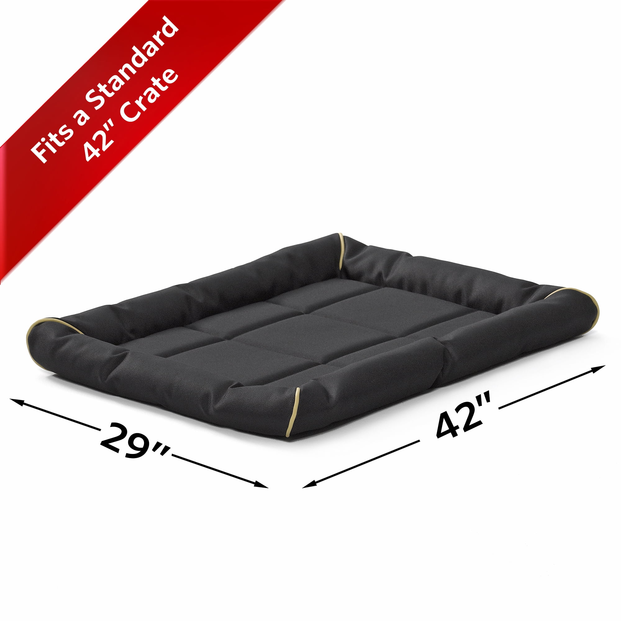 Midwest Homes for Pets Ultra Durable QuietTime Maxx Dog Bed Fits a 42 inch Crate Black Walmart
