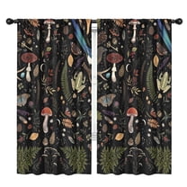 Blackout Kids Curtains,Colorful Mushroom Sketch Light Pattern Childrens Insulated Curtains Set Of 2,Bedroom Essentials,Toddler Room Decor 42"x84"