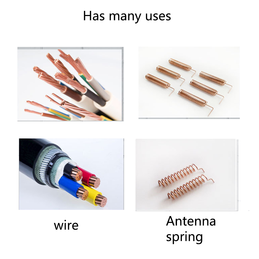 Bare Copper Single-Strand Red Copper Round Wire, Wire Diameter: 1.0mm, Weight: 500g