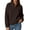 Solid Color, variant on Polar Fleece Zip Jacket for Women Raglan Sleeve High Neck Warm Winter Layer Top