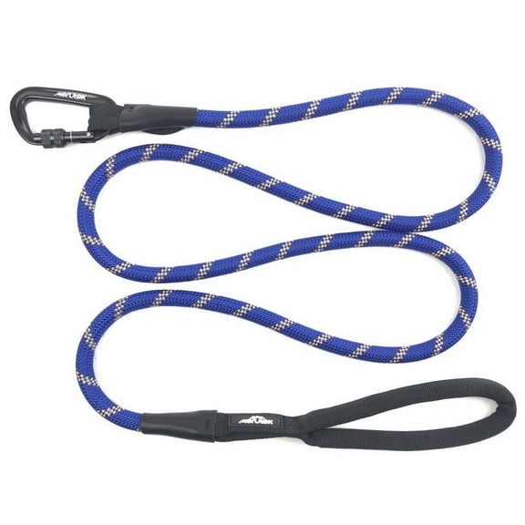 Merutek Adventure Dog Leash, Strong dog leash with padded handle and reflective threads, 6 ft