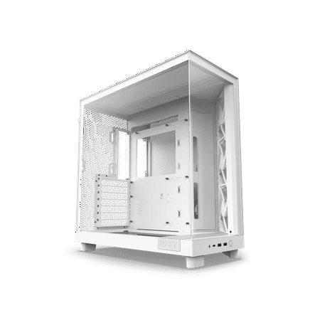 NZXT - H6 Flow RGB ATX Mid-Tower Case with Dual Chamber - White