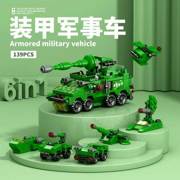 Mini Bloques De Construcción Vehículo militar brindador 139 Piezas
