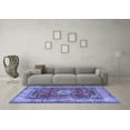 thumbnail image 3 of Ahgly Company Machine Washable Indoor Rectangle Medallion Blue Traditional Area Rugs, 2' x 5', 3 of 4