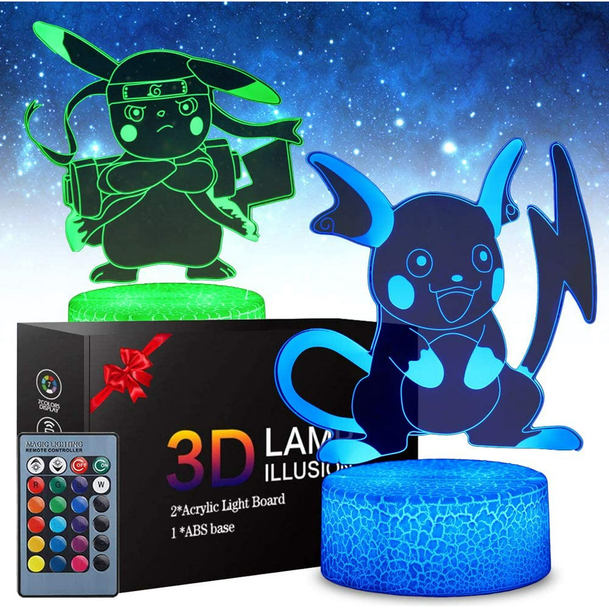 Pikachu 3D Anime Lamp - Pikachu Toys LED Night Light for Kids Room Decor, 16 Color Change with Remote Timer, Creative Lighting for Perfect Souvenir Gifts for Christmas and Birthday Gifts | Walmart Canada Pikachu 3D Anime Lamp - Pikachu Toys LED Night Light for Kids Room Decor, 16 Color Change with Remote Timer, Creative Lighting for Perfect Souvenir Gifts for Christmas and Birthday Gifts | Walmart Canada