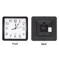 thumbnail image 4 of Uxcell 9x9 Inch Wall Clock, Quartz Battery Operated Silent Non-Ticking Square Wall Clocks, Black, 4 of 6