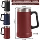 thumbnail image 4 of Stainless Steel Beer Mug，Taza de Cerveza con mango， Taza con doble aislamiento (Azul oscuro), 4 of 4