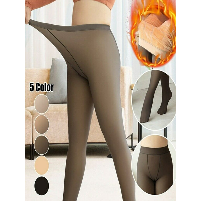 Brown Tights For Women Plus Size Fleece Lined Sheer Tights Black Pantyhose  Warm Winter Thick Thermal Tights For Dresses 220G-Black at  Women's  Clothing store