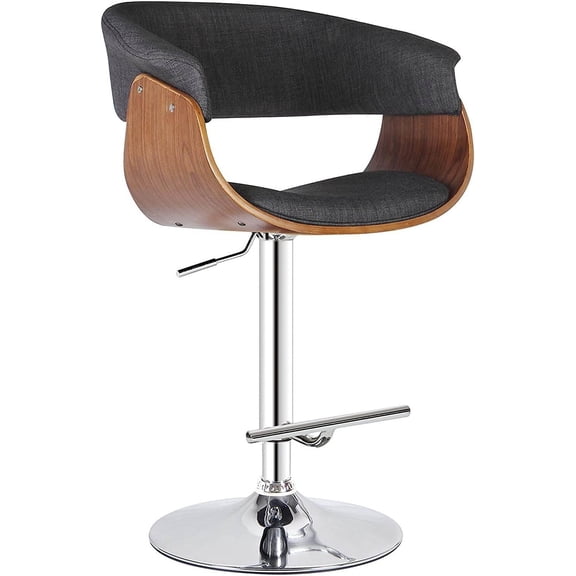 Recreation Room Chairs, Weathered Oak Modern Swivel-Adjustable Barstool with Armrests, Oak Game Chairs,Metal Home Theater Seating, Furniture Game & Recreation Seating & Chairs